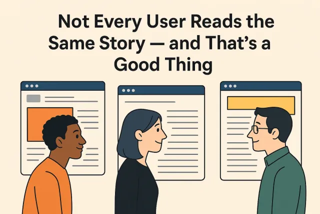 Not Every User Reads the Same Story — and That’s a Good Thing