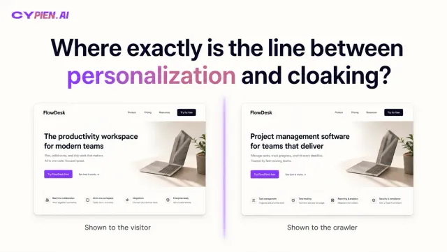 Personalization isn't cloaking. It's context.