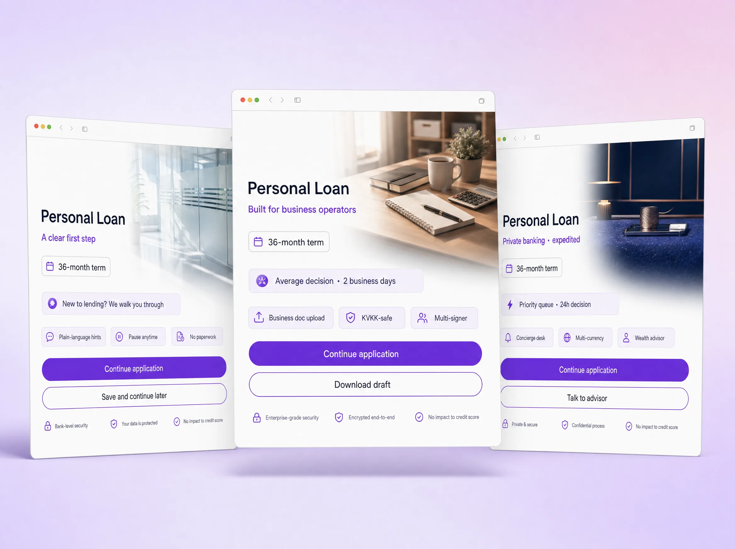 Finance & Fintech hero image — Cypien composing the experience layer.